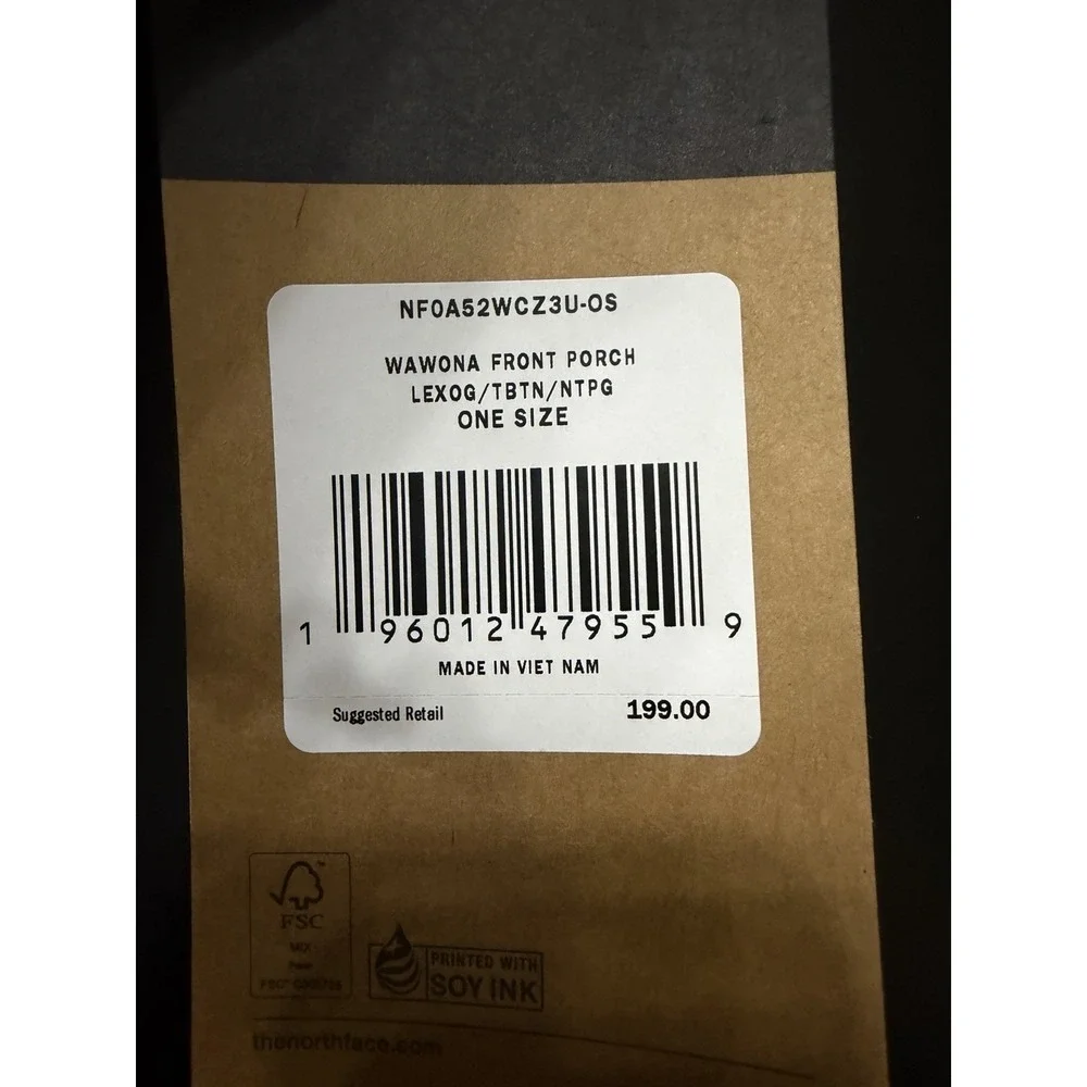 The North Face Wawona Front Porch Tent Vestibule – Orange/Tan/Green New